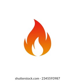 Fire flame logo design. Fire flame icon. Fire symbols. Vector illustration.