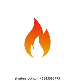 Fire flame logo design. Fire flame icon. Fire symbols. Vector illustration.