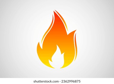 Fire Flame logo design. Fire icon, Fire sign symbol Free Vector