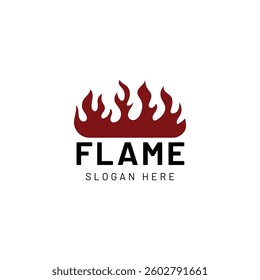 Fire or flame logo design isolated on white background.