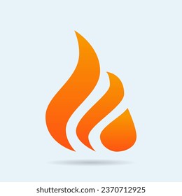 Fire flame Logo design luxury vector template. Modern art isolated graphic. Fire sign. Vector Illustration