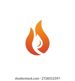 Fire flame Logo design luxury vector template
