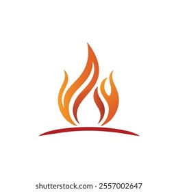 Fire Flame Logo Design with Modern Colorful Luxury Vector Template