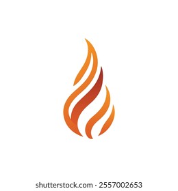 Fire Flame Logo Design with Modern Colorful Luxury Vector Template