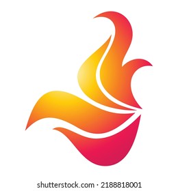 Fire flame logo design and symbol art