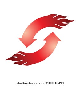 Fire flame logo design and symbol art