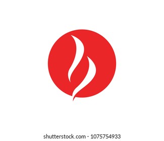 Fire flame logo design template