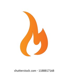 Fire flame. Logo Design Template. Icon Illustration Over white Background