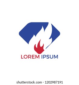 Fire flame logo design. Fire flame Template vector icon Oil, gas and energy logo concept