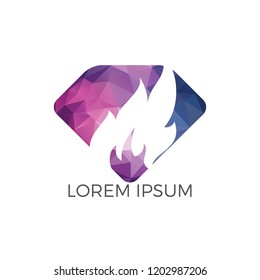 Fire flame logo design. Fire flame Template vector icon Oil, gas and energy logo concept