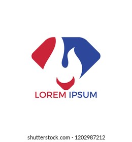 Fire flame logo design. Fire flame Template vector icon Oil, gas and energy logo concept