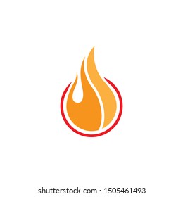 Fire flame logo design template vector illustration