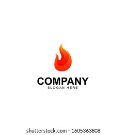 Fire flame logo design template