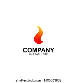 Fire flame logo design template