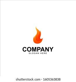 Fire flame logo design template