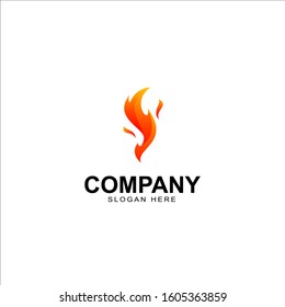 Fire flame logo design template