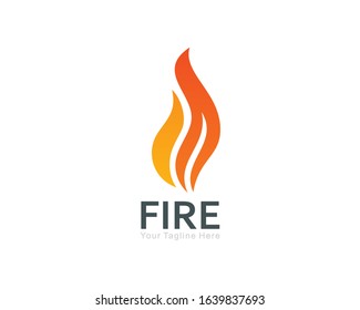 Fire Flame Logo design template. vector Illustration