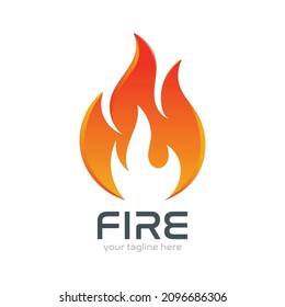 Design-Vorlage für das Brandflamme-Logo. Vektorgrafik