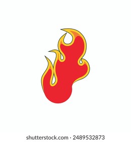 Fire flame logo design template