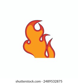Fire flame logo design template