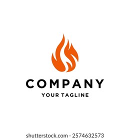 Fire flame logo design template