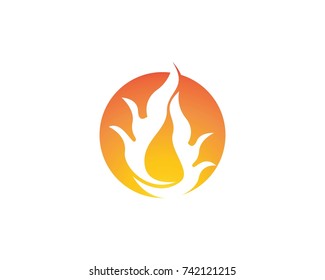 Fire flame logo design template
