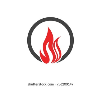 Fire flame logo design template