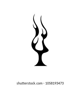Fire flame logo design vector