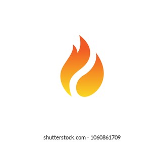 Fire Flame Logo Design Vector Template