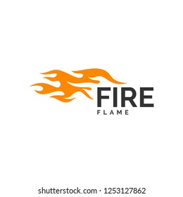 Fire flame logo design vector. Hot logo template