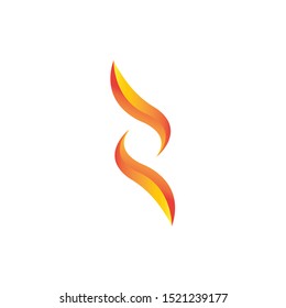 Fire Flame Logo design vector template. Abstract Elegant element Logotype concept icon
