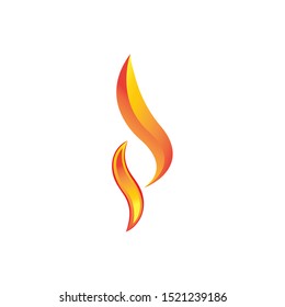 Fire Flame Logo design vector template. Abstract Elegant element Logotype concept icon
