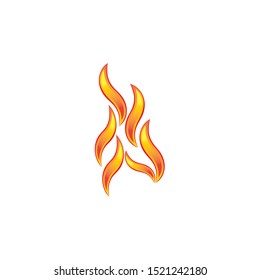 Fire Flame Logo design vector template. Abstract Elegant element Logotype concept icon
