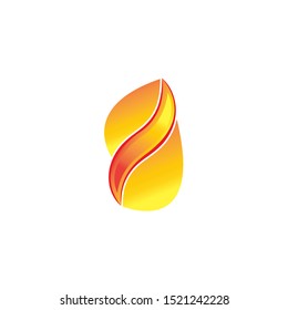 Fire Flame Logo design vector template. Abstract Elegant element Logotype concept icon
