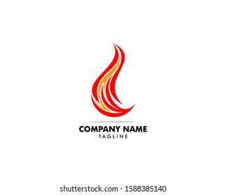 Fire Flame Logo Design Vector Template