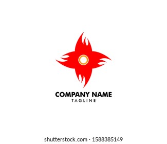 Fire Flame Logo Design Vector Template