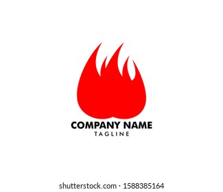 Fire Flame Logo Design Vector Template