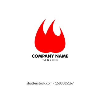 Fire Flame Logo Design Vector Template