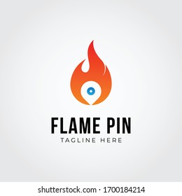 Fire Flame Logo design vector template vector elegant. Icon illustration for design - vector. Creative Fire Droplet Location Logotype Fire Logo concept icon.