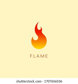 Fire flame logo design vector template. Modern simple fire flame logo design. Fire flame icon vector