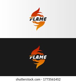 Fire Flame Logo design vector template. Red drop Logotype concept icon.