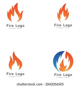 Fire Flame Logo design vector template drop silhouette. Creative Droplet Burn Elegant Bonfire Logotype Fire Logo concept icon.