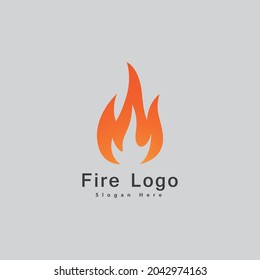 Fire Flame Logo design vector template drop silhouette. Creative Droplet Burn Elegant Bonfire Logotype Fire Logo concept icon.