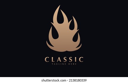 Fire Flame Logo design vector template abstract monogram vector logo template