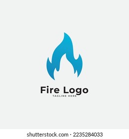 Fire Flame Logo design vector template droplet shape.