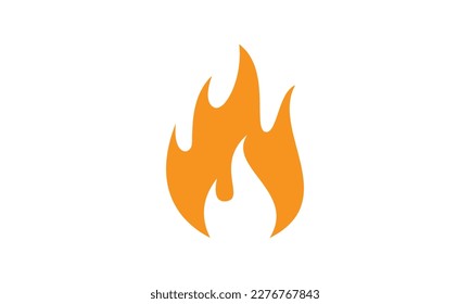 Fire Flame Logo design vector. Bonfire Silhouette Logotype icon