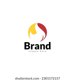 Silueta de caída vectorial de la plantilla de diseño del logotipo de llama de fuego. Icono creativo del logotipo del logotipo del logotipo de bomberos con gotitas en forma de gotita de hoguera.