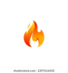 Fire Flame logo design. Vector illustration of 3d Fire Flame simple logo. modern symbol logo design vector icon template