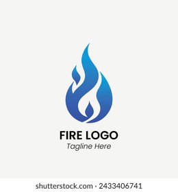 fire flame logo design vector template