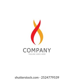 Imagen de icono de Vector de diseño de logotipo de llama de fuego